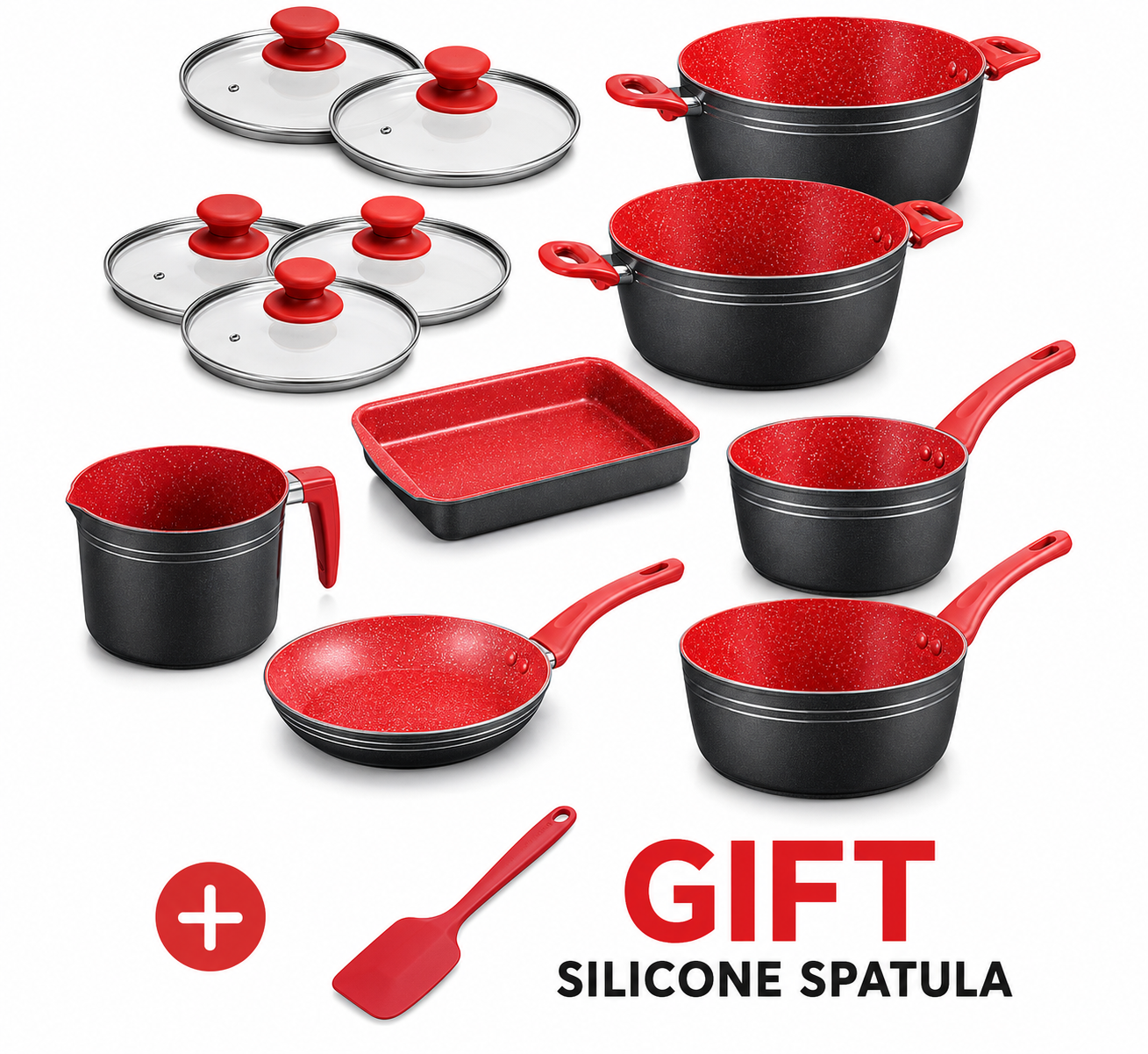 TAKE 12, PAY 7 – Complete 12-Piece Cookware Set